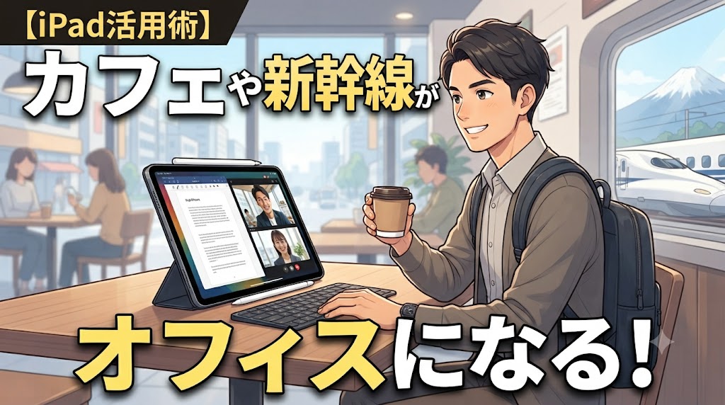 【iPad活用術】カフェや新幹線がオフィスになる！移動中のスキマ時間を価値に変える方法