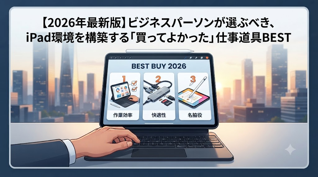 【2026年最新版】ビジネスパーソンが選ぶべき、iPad環境を構築する「買ってよかった」仕事道具BEST
