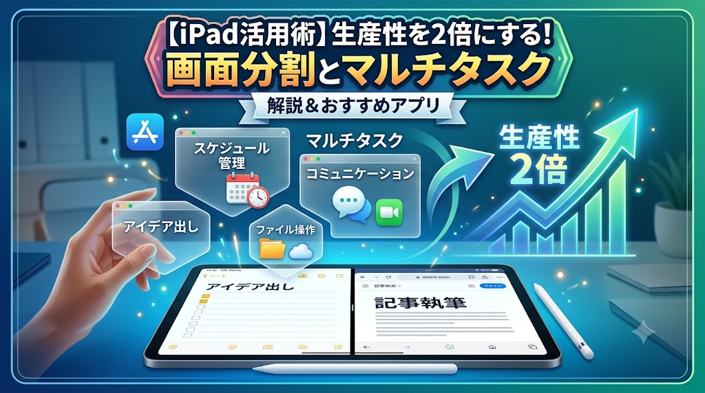 【iPad活用術】生産性を2倍にする！画面分割とマルチタスク機能を使いこなす技